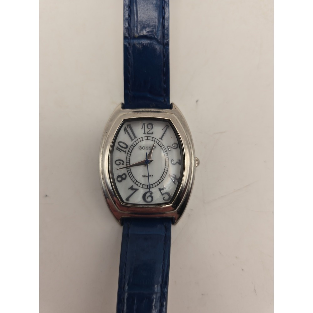 Gossip Quartz Watch Women Blue Band Needs New Battery Untested